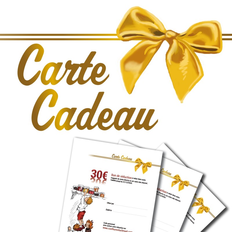 E-Carte cadeau 30 €