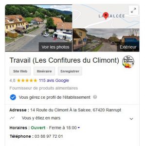 Google Confitures du Climont